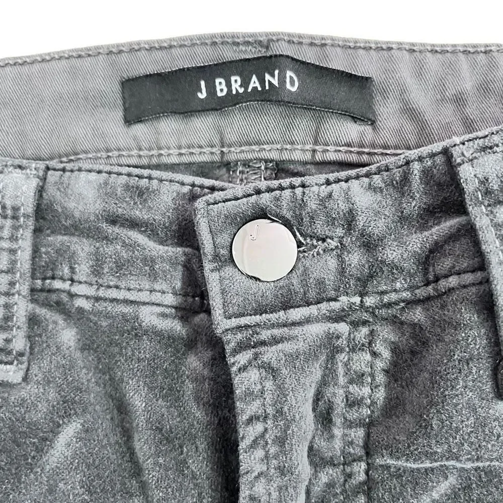 J. Brand Zion Velvet Crop Skinny Jeans in Asphalt Size 26